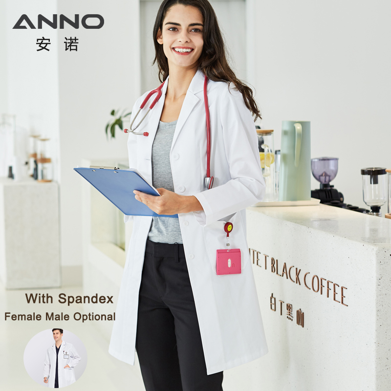 Medical Lab Coat - ANNO-Uniformes de Laboratório de Manga Comprida