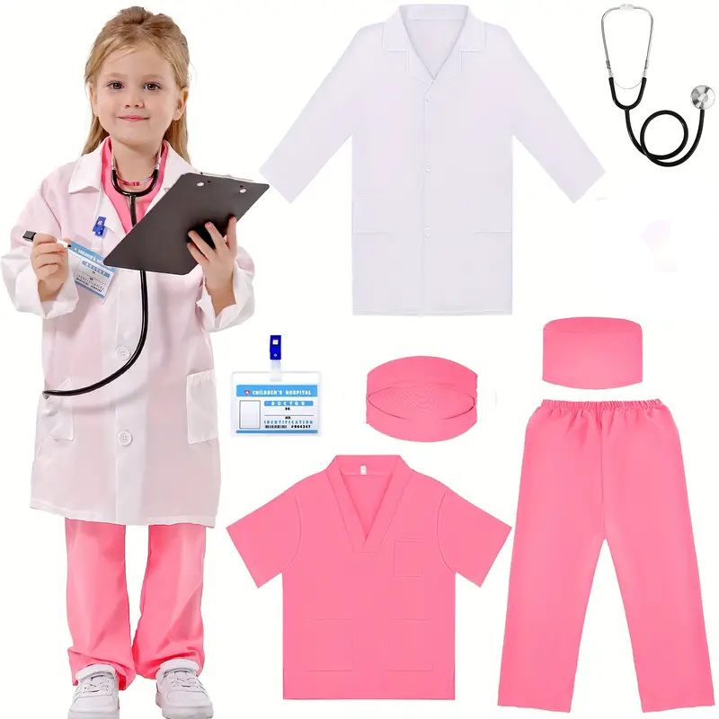 Medical Lab Coat - 7 pçs crianças médico enfermeira cosplay
