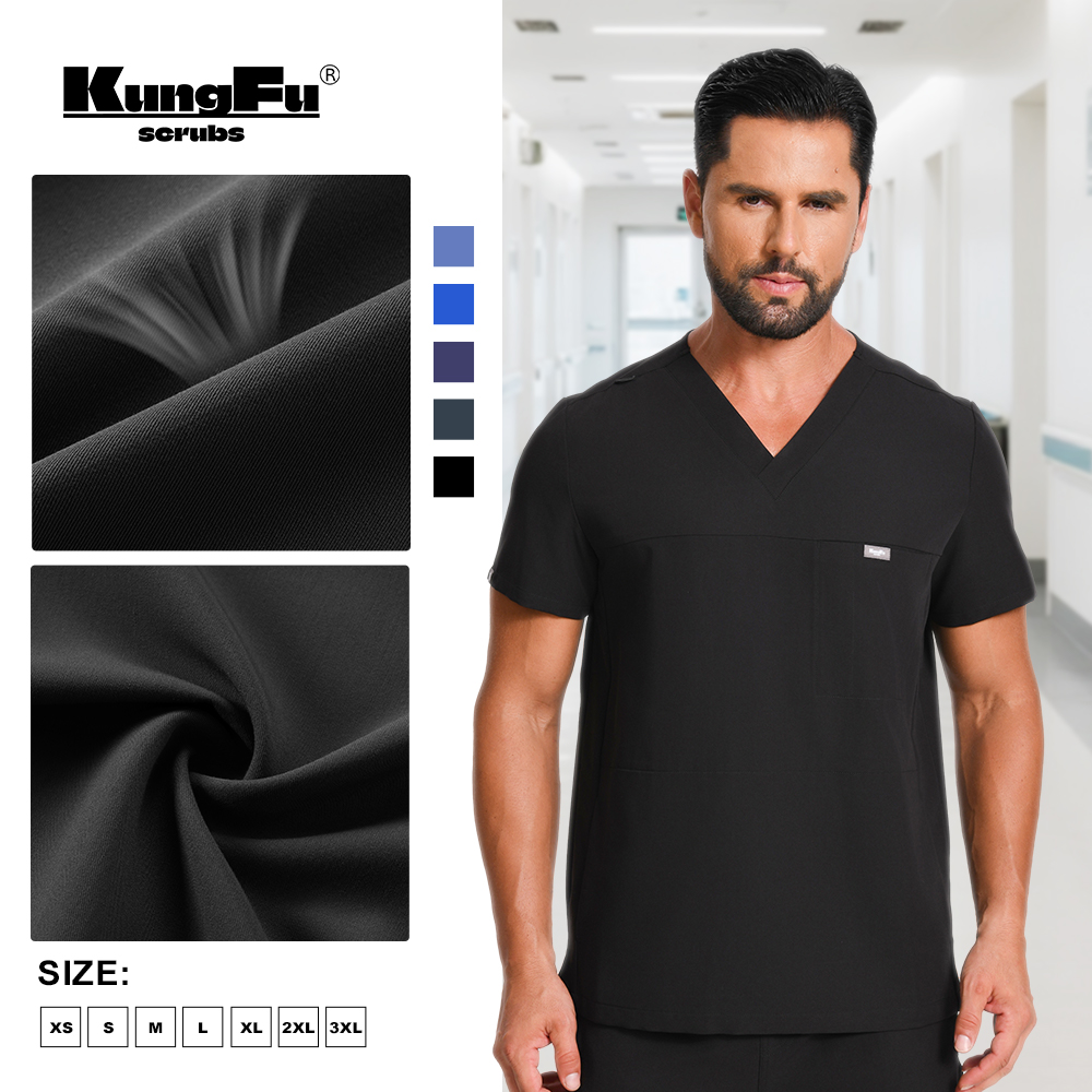 Medical Lab Coat - Uniforme de Enfermagem KUNGFU SCRUBS Conjunto