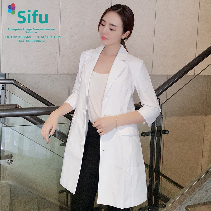 Medical Lab Management - Uniforme de Trabalho Feminino Estilo Coreano