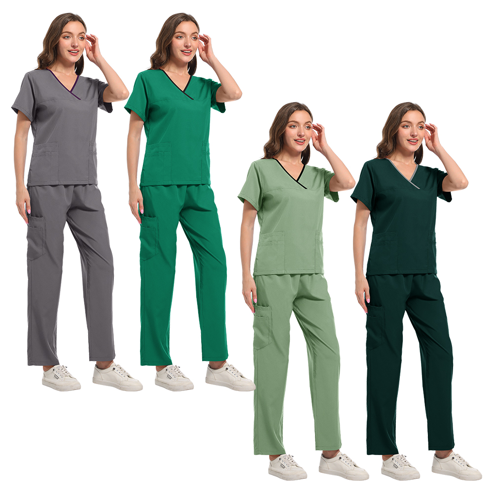 Plus size esfrega conjunto fem - Medical Lab Coat avaliação e preço