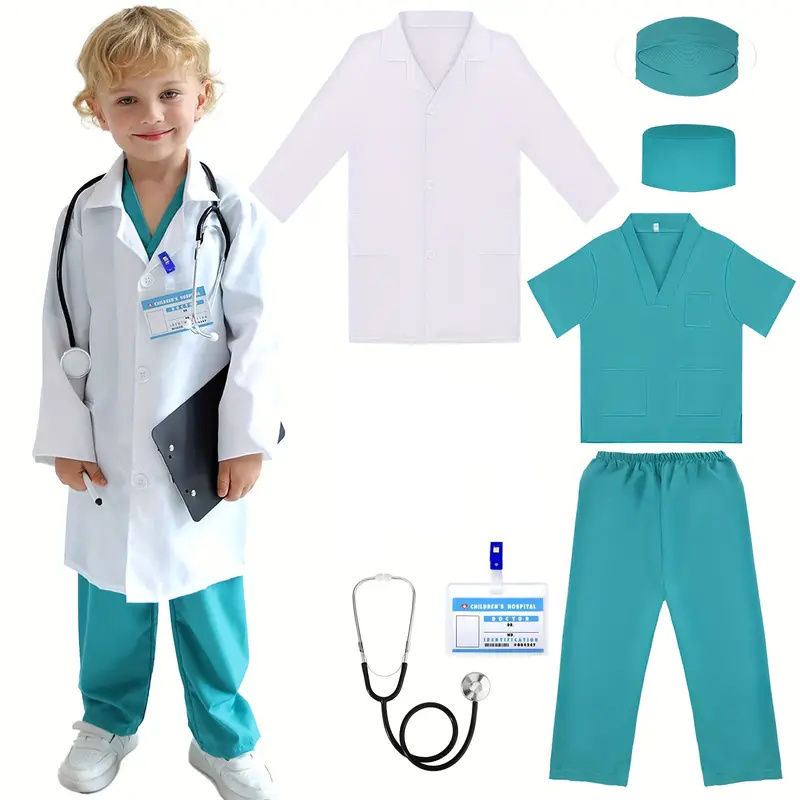 7 pçs crianças médico enfermei - Medical Lab Coat avaliação e preço