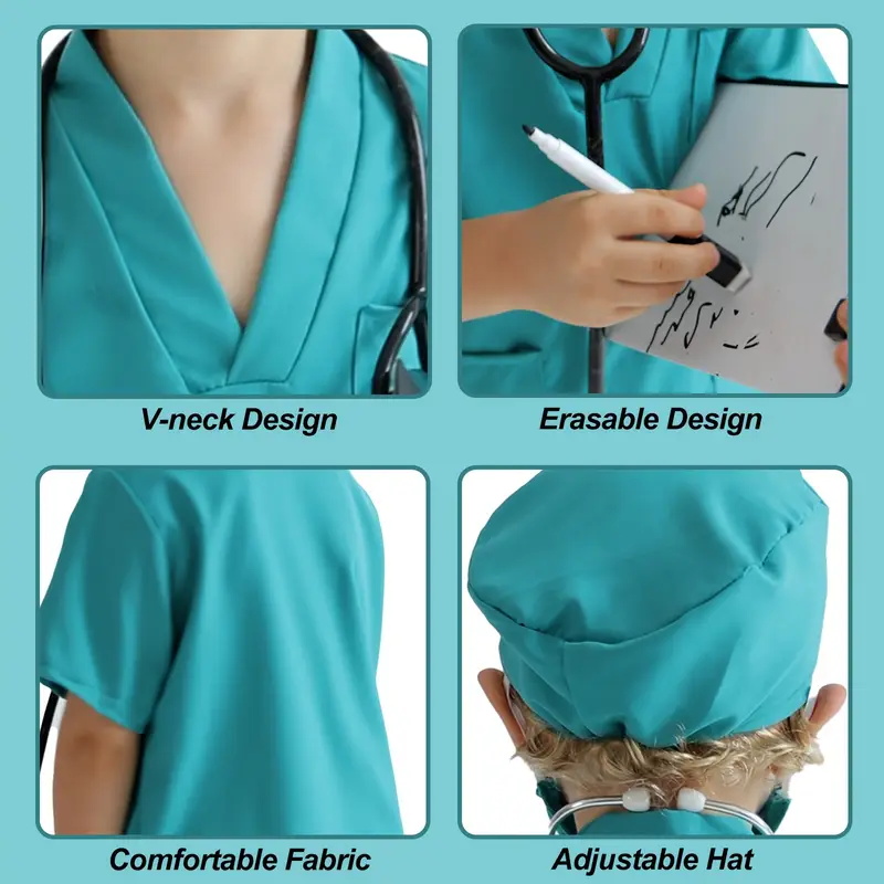 7 pçs crianças médico enfermei - Medical Lab Coat avaliação e preço