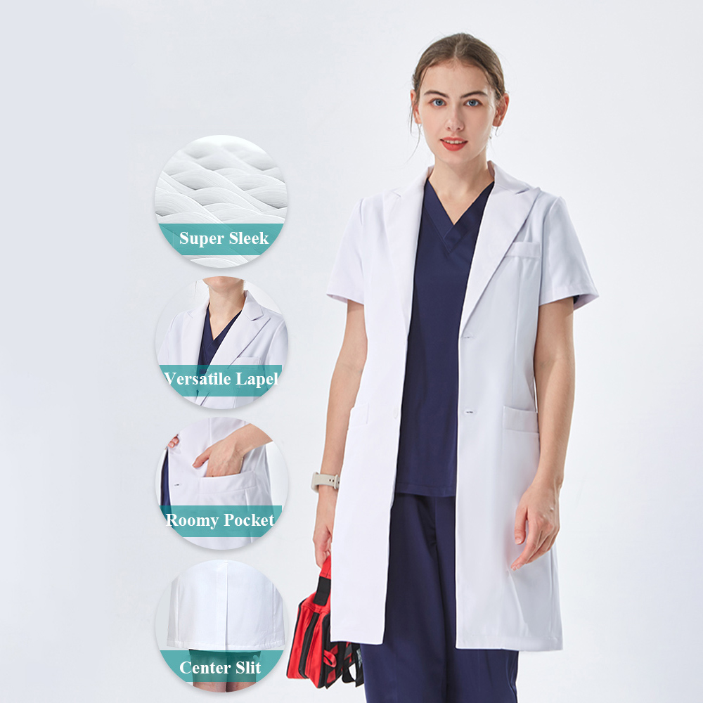 Jaleco Branco Feminino com Gol - Medical Lab Coat avaliação e preço