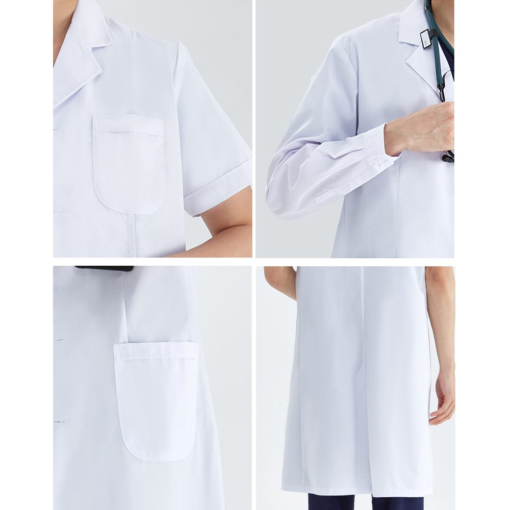 Unissex branco casaco de labor - Medical Lab Coat avaliação e preço