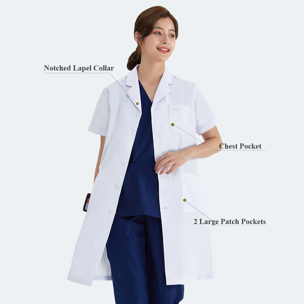 Unissex branco casaco de labor - Medical Lab Coat avaliação e preço